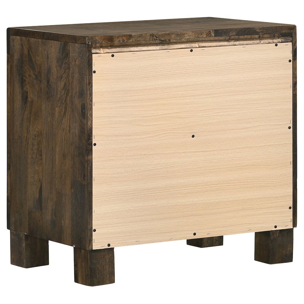 2-drawer Nightstand Rustic Golden Brown