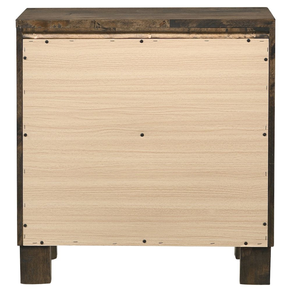 2-drawer Nightstand Rustic Golden Brown