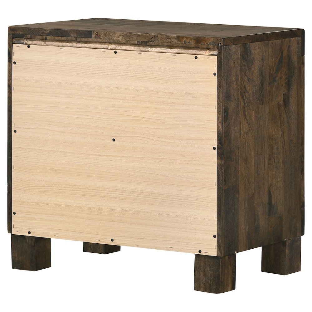 2-drawer Nightstand Rustic Golden Brown