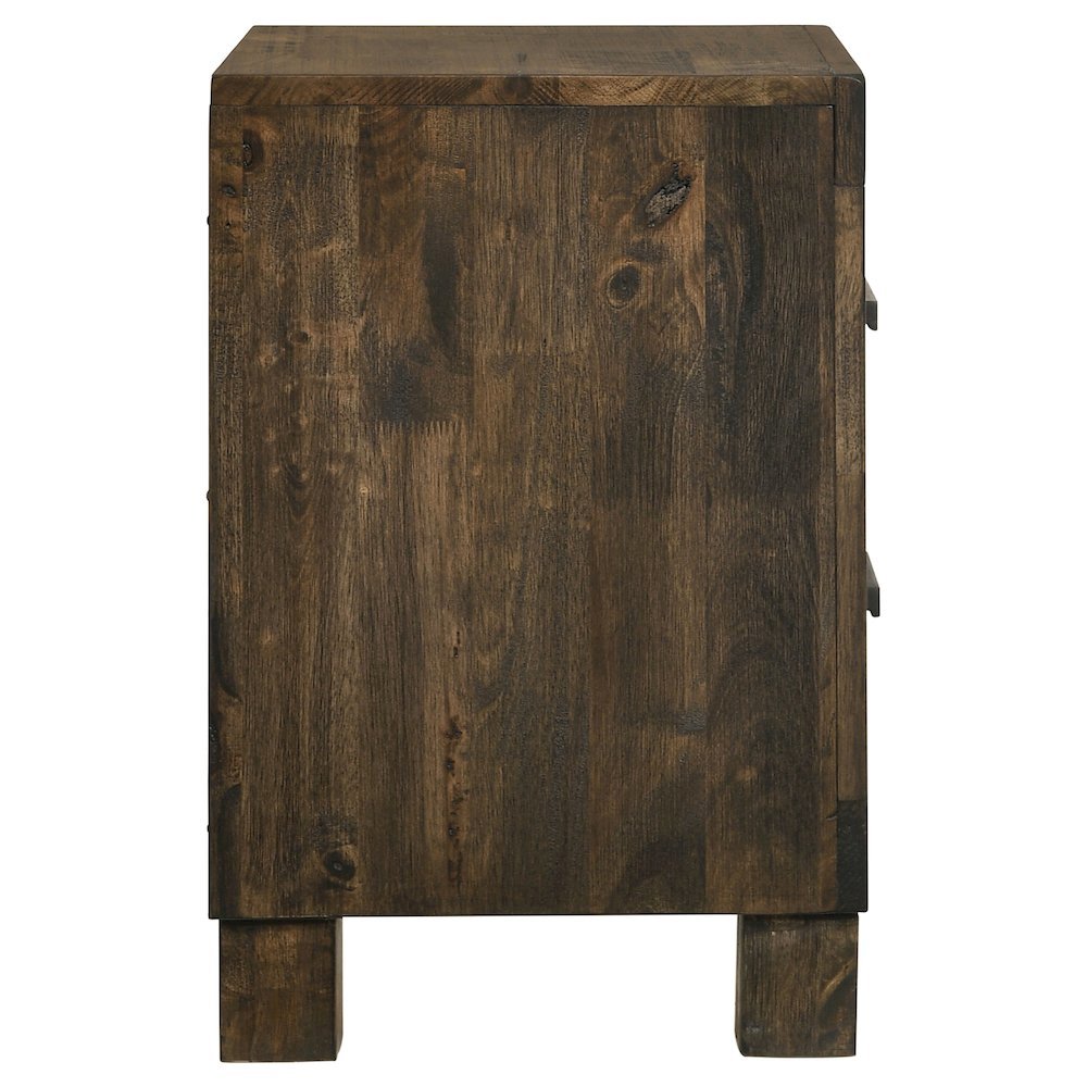 2-drawer Nightstand Rustic Golden Brown