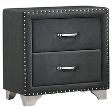 Upholstered 2-drawer Nightstand Grey