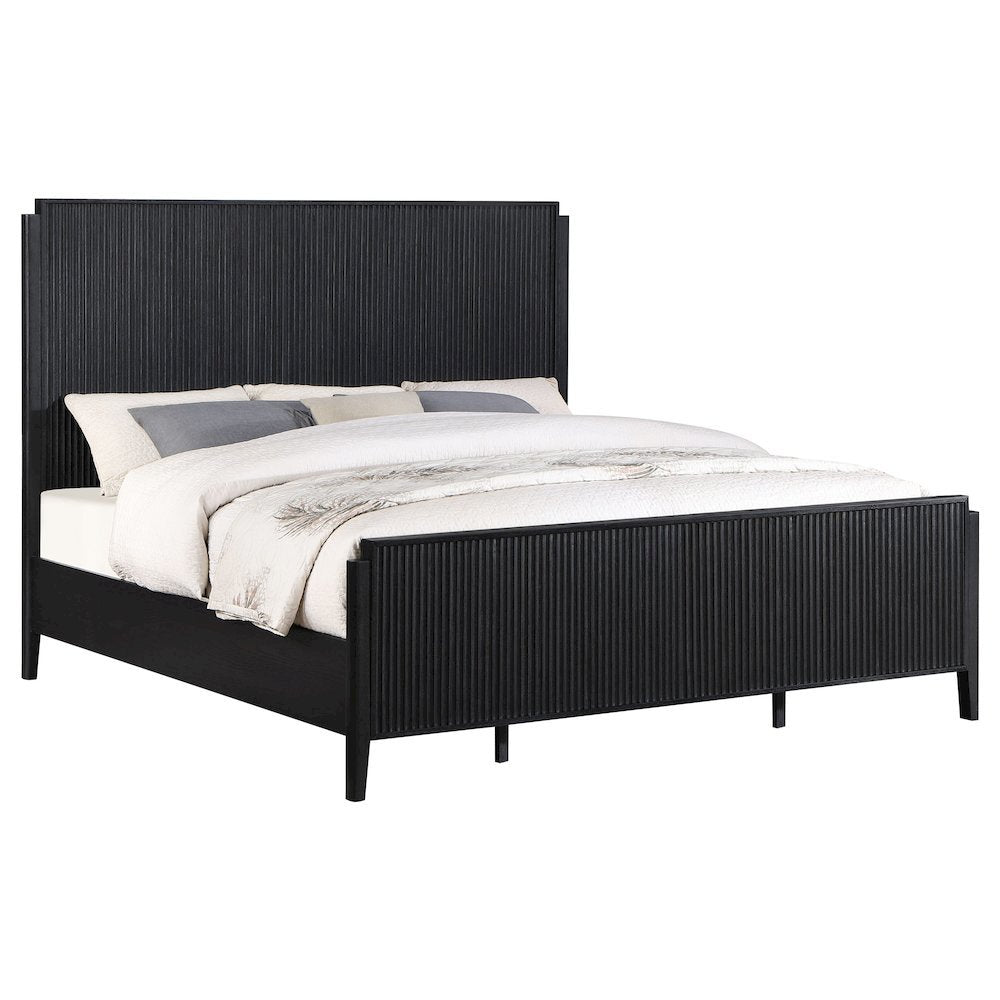 Black Queen Platform Bed Frame with Headboard, Platform Bed Frame Queen Size