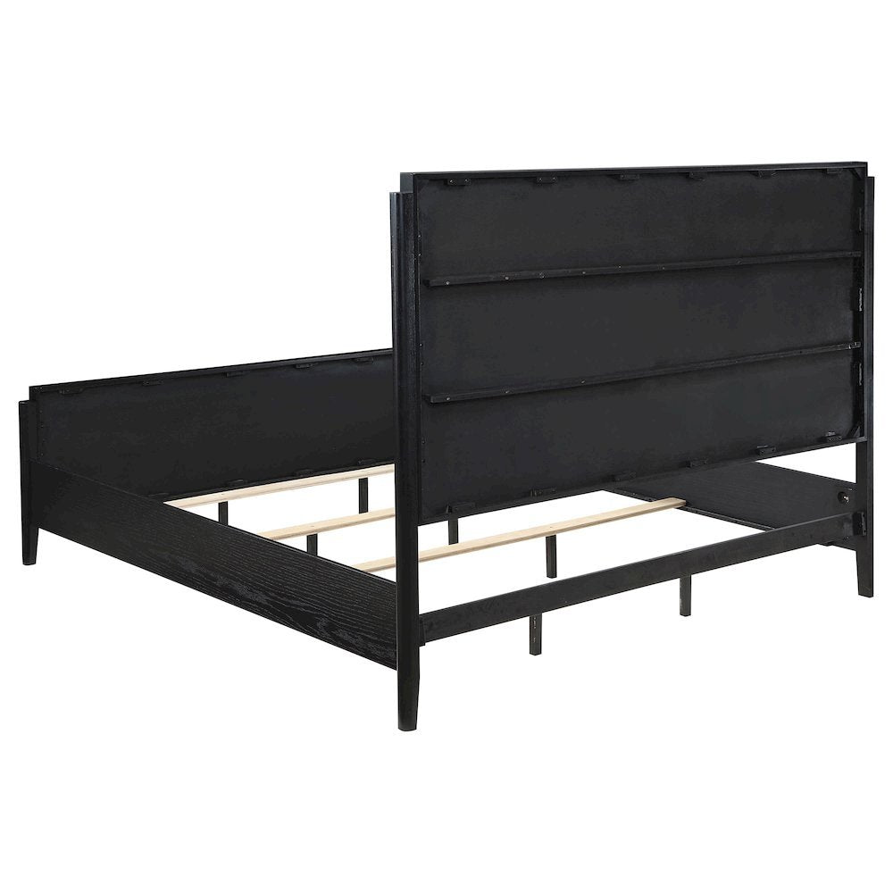 Black Queen Platform Bed Frame with Headboard, Platform Bed Frame Queen Size