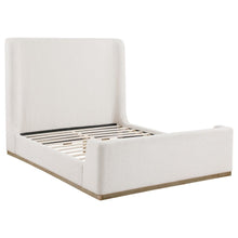 Upholstered Queen Sleigh Bed Cream