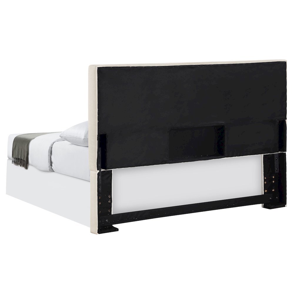 Upholstered King Panel Headboard Sand