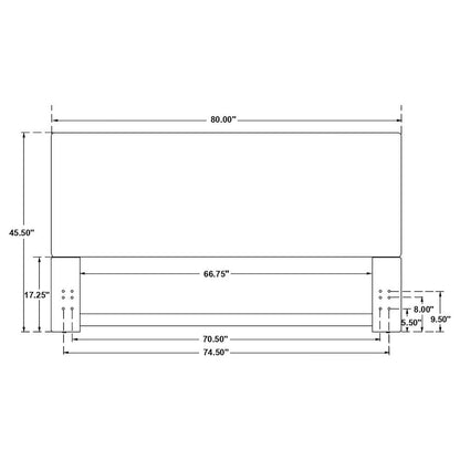 Upholstered King Panel Headboard Sand
