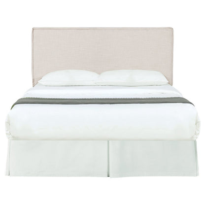 Beige Upholstered Queen – Modern Fabric Bed Headboard