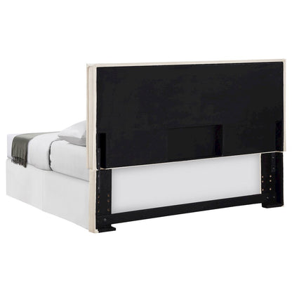 Beige Upholstered Queen – Modern Fabric Bed Headboard