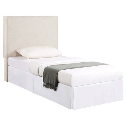 Beige Upholstered Twin Headboard, Modern Bed Headboard for Dorm Rooms