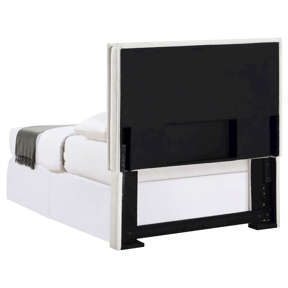 Beige Upholstered Twin Headboard, Modern Bed Headboard for Dorm Rooms