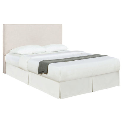 Beige Upholstered Bed Headboard – Elegant Queen Headboard 64.5 Inch Wide