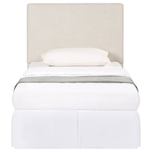 Beige Upholstered Twin Headboard Stylish Bed Headboard for Dorm Room