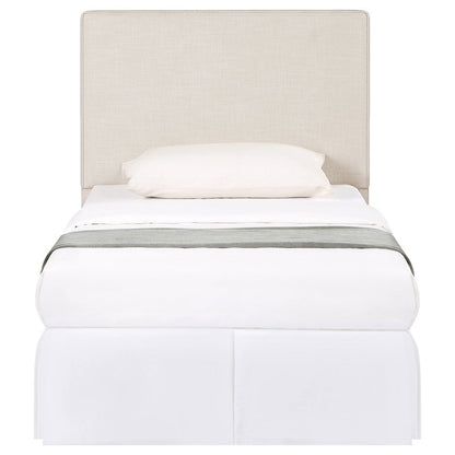 Beige Upholstered Twin Headboard Stylish Bed Headboard for Dorm Room