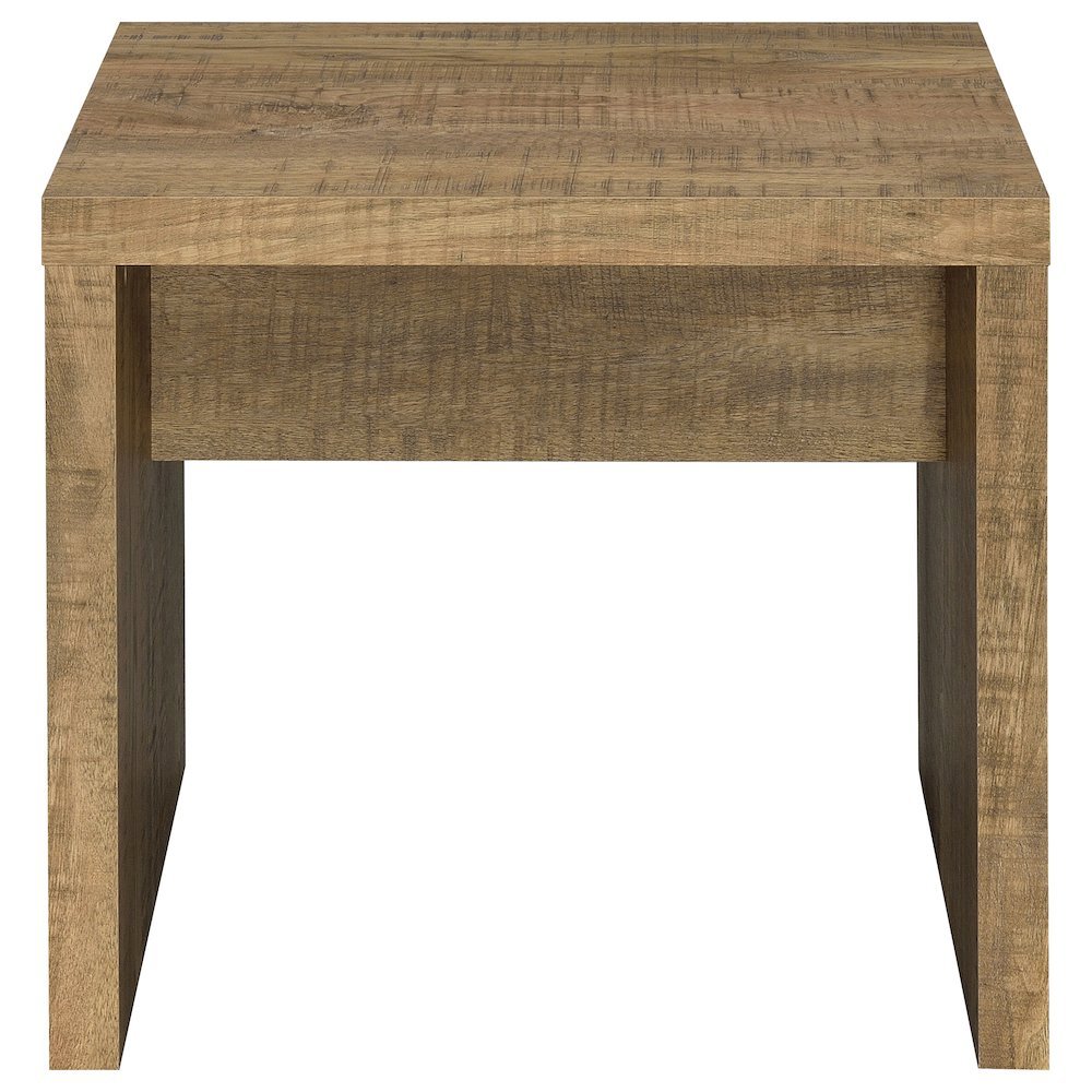 Brown Square End Table - Rustic Wooden End Table, Living Room Accent Furniture