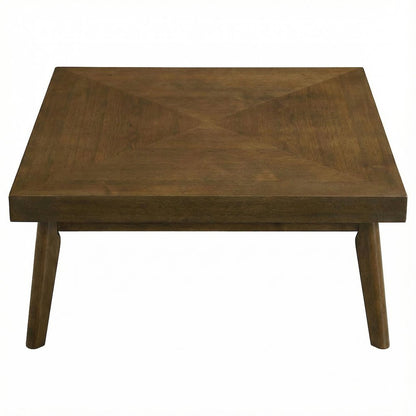 Walnut Brown Rectangular Coffee Table with Mid-Century Modern Design