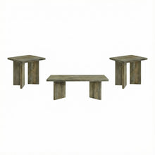 Mango Brown 3-Piece Coffee and End Table Set with Rectangular Farmhouse Design