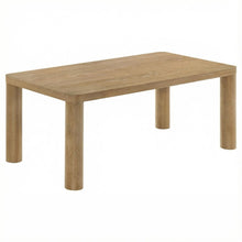Light Oak Rectangular Coffee Table Engineered Wood Durable Surface