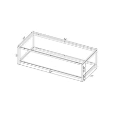 Contemporary Coffee Table, Black Nickel Finish, Tempered Glass Shelf