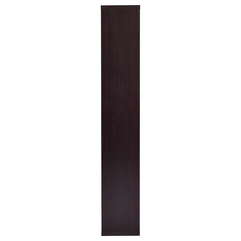 Geometric 6-Shelf Bookshelf 71-Inch, Cappuccino Finish, Display