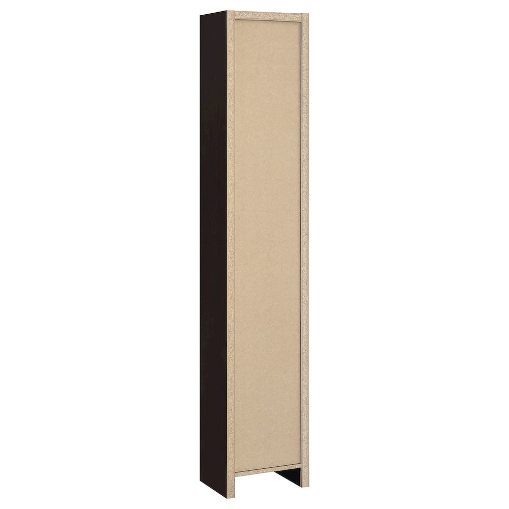 Brown Bookshelf Tall Bookcase with Corner Cabinet Style and Display Shelf