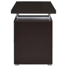 Cappuccino Finish Office Desk with Drawers, Small Writing Desk with File Drawer