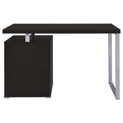 Cappuccino Finish Office Desk with Drawers, Small Writing Desk with File Drawer
