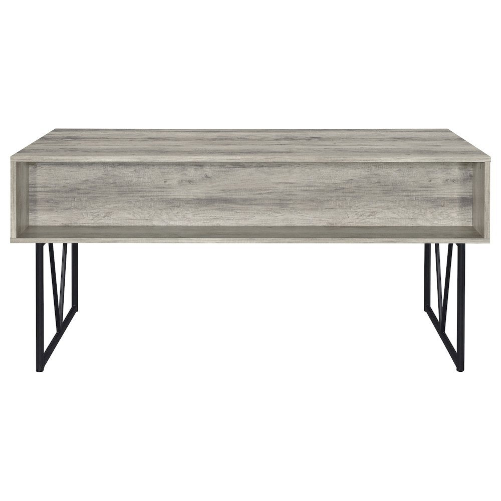 Rustic 4-Drawer Writing Desk 63-Inch, Grey Driftwood, Home Office