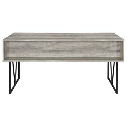 Rustic 4-Drawer Writing Desk 63-Inch, Grey Driftwood, Home Office