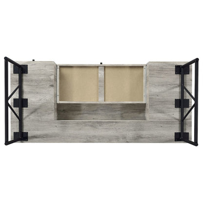 Rustic 4-Drawer Writing Desk 63-Inch, Grey Driftwood, Home Office