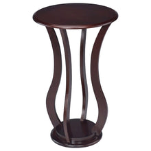Brown Pedestal 18 Inch Side Table - End Table for Living Room Accent