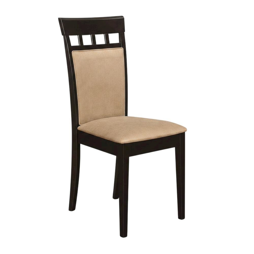 Polyester-Upholstered Wood Dining Side Chair with Closed Back, Set of 2
