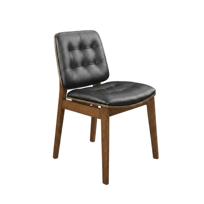 Polyester Upholstered Mid-Century Modern Dining Side Chair, Set of 2