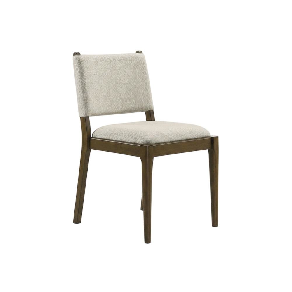 Fabric-Upholstered Dining Side Chairs, Brown, Set of 2