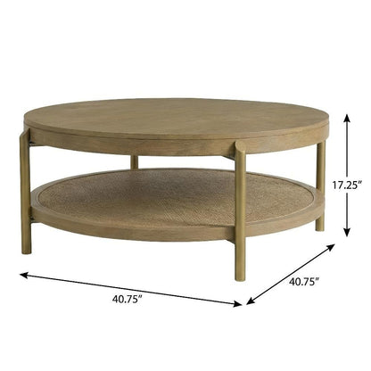 Round Sand Wash Coffee and End Table Set 2-Piece with Durable Surface