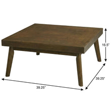 Walnut Brown Rectangular Coffee Table with Mid-Century Modern Design