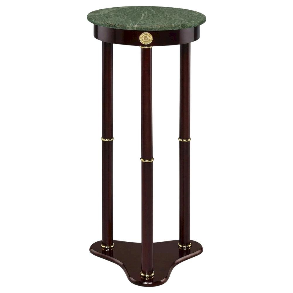 Marble Top Side Table, Green Side Table Round End Tables Living Room Accent