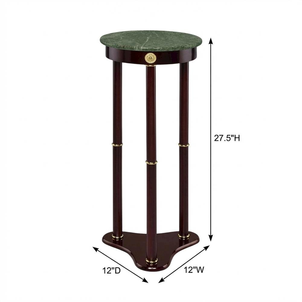 Marble Top Side Table, Green Side Table Round End Tables Living Room Accent