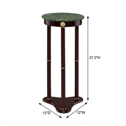 Marble Top Side Table, Green Side Table Round End Tables Living Room Accent
