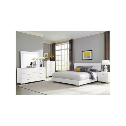 Felicity 5-piece California King Bedroom Set White Gloss