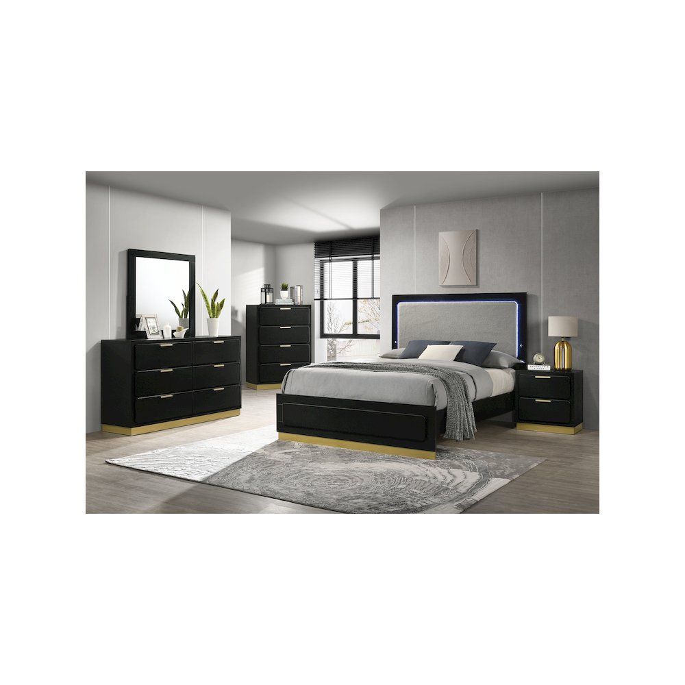 Caraway 5-piece California King Bedroom Set Black