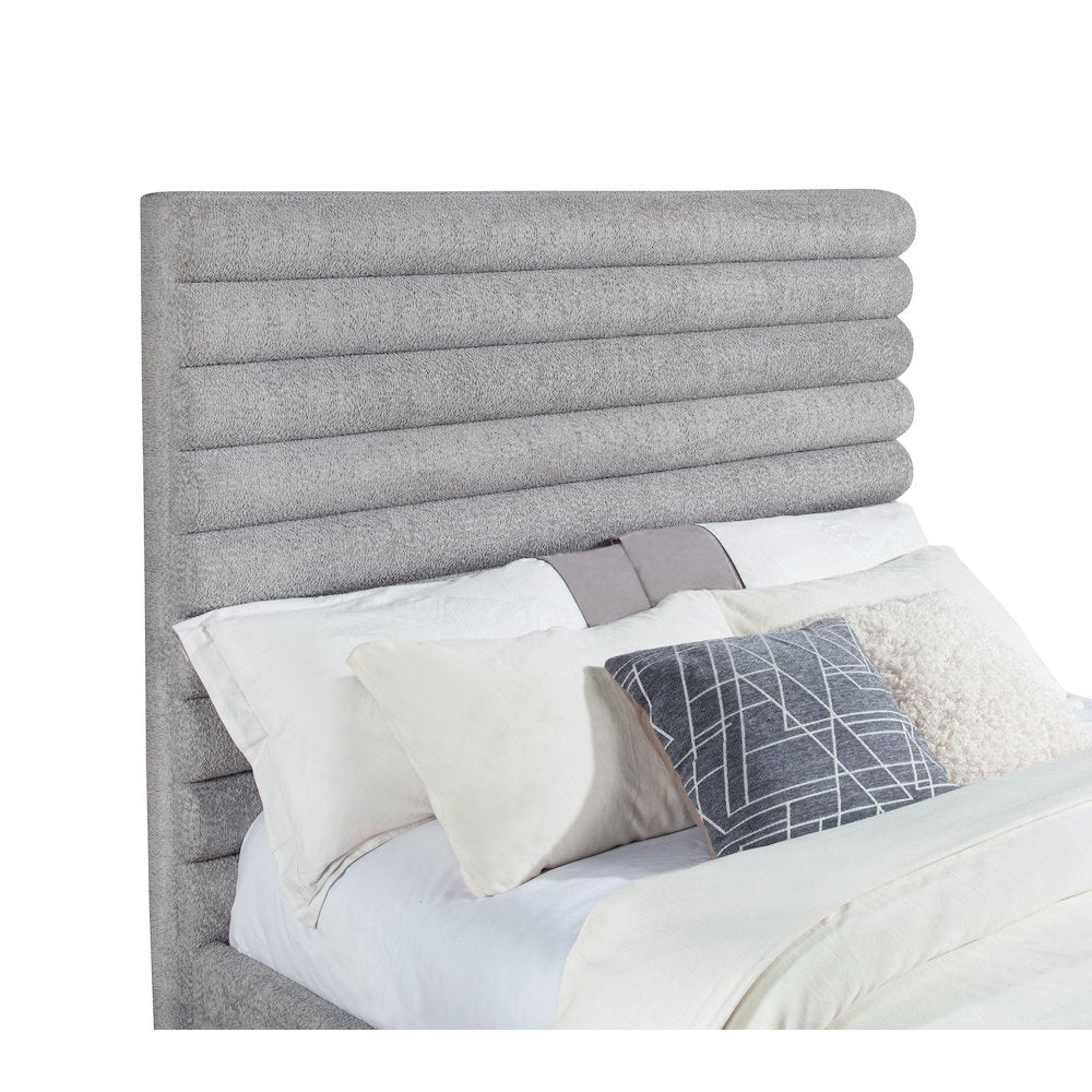 Patricia 58-inch Boucle Upholstered Eastern King Bed Grey