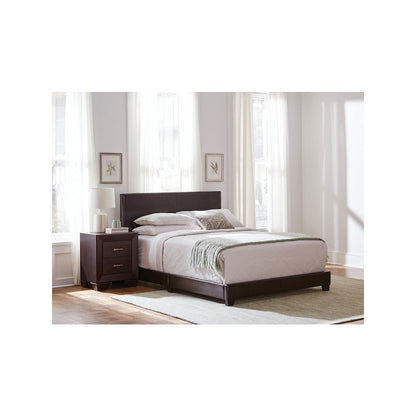 Dorian Upholstered Twin Panel Bed Brown