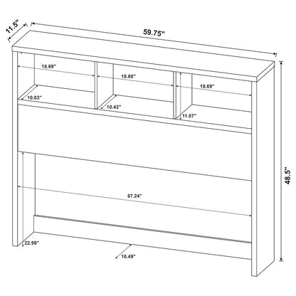 Westpark 3-piece Queen Bedroom Set Bookcase Headboard Pine