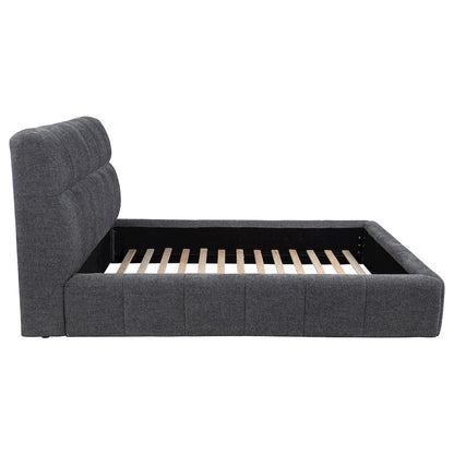 Nollet 48-inch Upholstered California King Platform Bed Grey