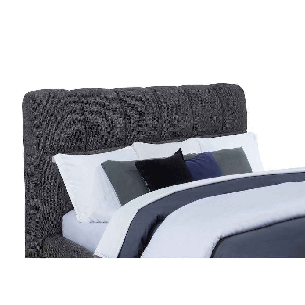 Nollet 48-inch Upholstered California King Platform Bed Grey