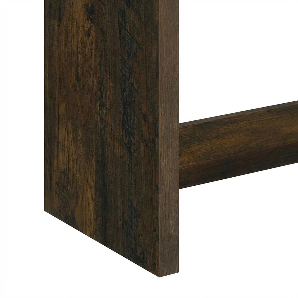Dark Pine Twin Bookcase Headboard with Plastic Glide and Transitional Design