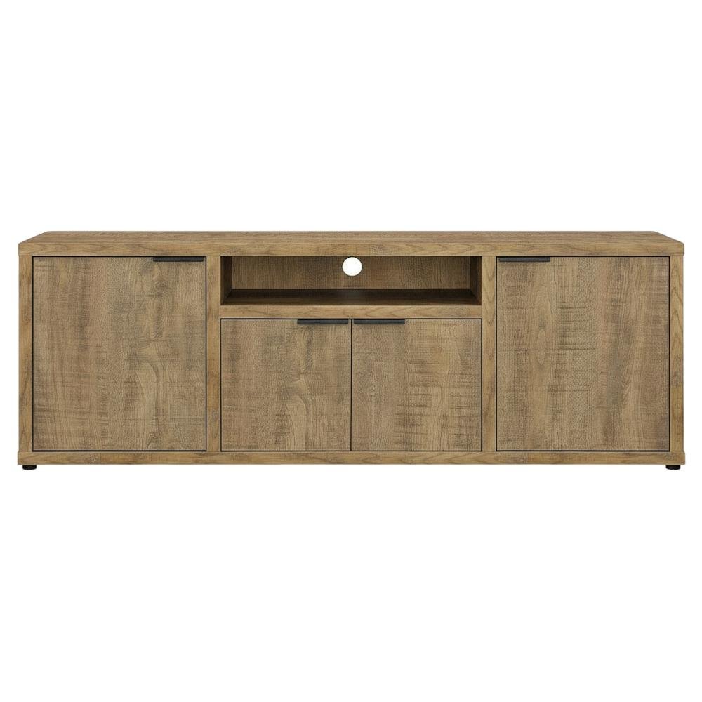 TV stand with Engineered Wood and Walnut Veneers, Farmhouse Style