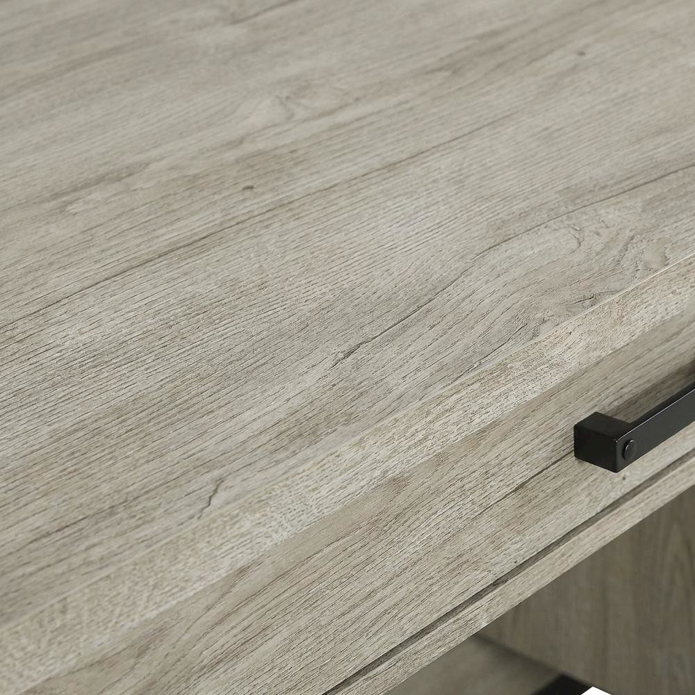 Greywashed 4-Drawer Computer Desk With Contemporary Style And Rectangular Shape