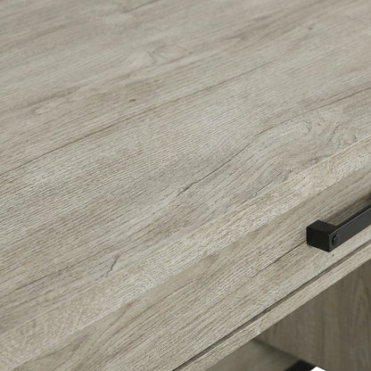 Greywashed 4-Drawer Computer Desk With Contemporary Style And Rectangular Shape