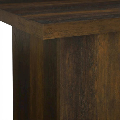 Dark Pine, End Side Table, Square Shape, 100 lbs Weight Capacity